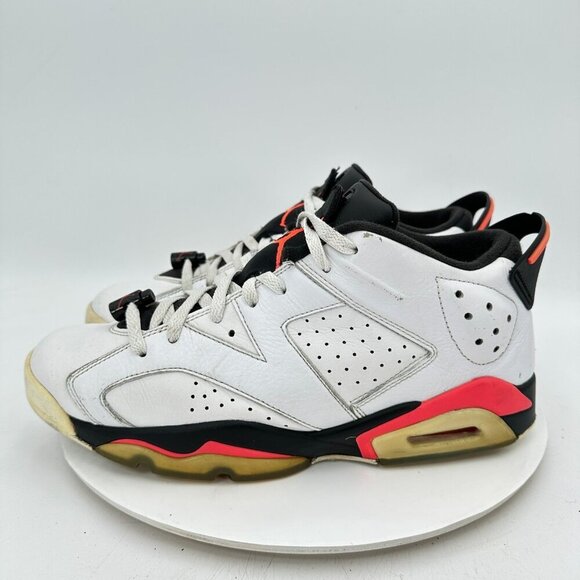 Nike Air Jordan VI 6 Retro Low Men Size 11 Infrared White Basketball Shoes - Picture 1 of 12